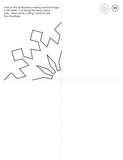 Snowflake Crafts - Snowflake 3 (Printable PDF Worksheet)