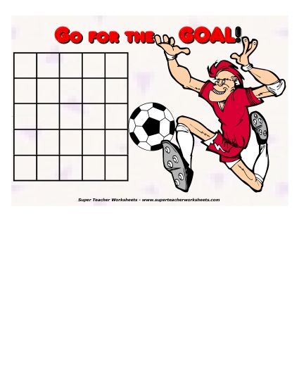 Small Charts - Soccer Sticker Chart (Printable PDF Worksheet)