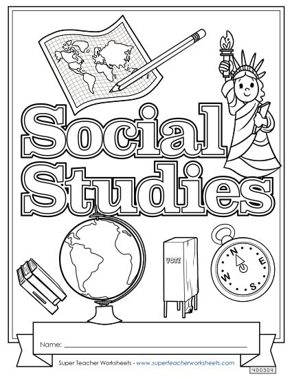 Folder & Binder Covers - Social Studies (Printable PDF Worksheet)