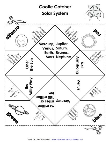 Science - Solar System (Printable PDF Worksheet)