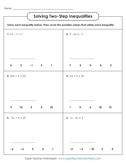 Basic Level - Solve & Circle (Basic) (Printable PDF Worksheet)