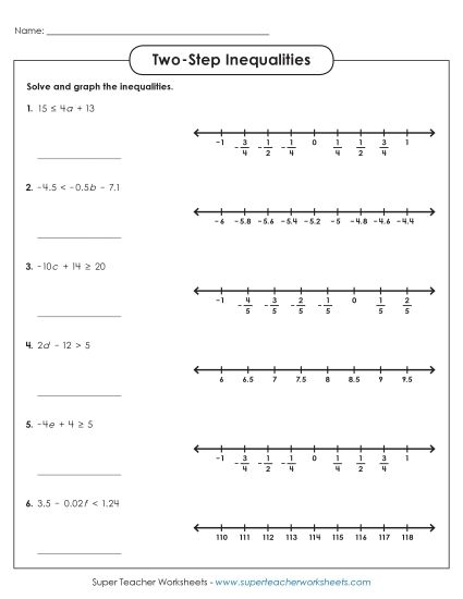 Intermediate Level - Solve and Graph (Intermediate) (Printable PDF Worksheet)