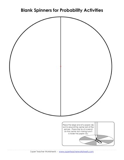 Spinners for Probability Activities (Printable PDF Worksheet)