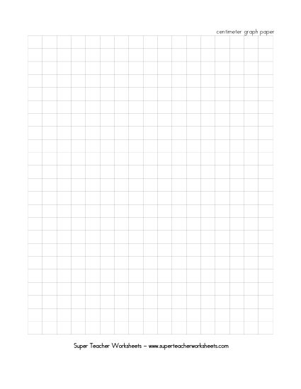Printable Graph Paper - Square Centimeter Graph Paper (Printable PDF Worksheet)