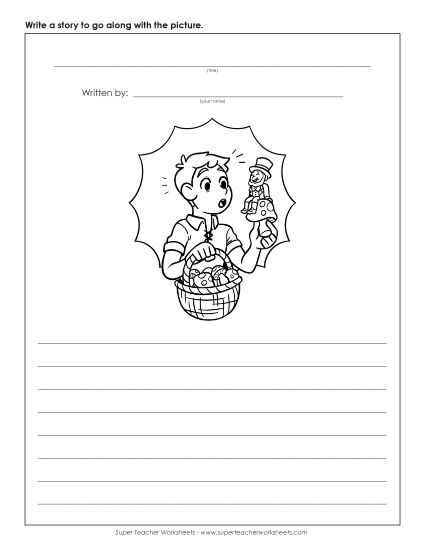 Holiday Story Pictures - St. Patrick's Day - Leprechaun (Printable PDF Worksheet)