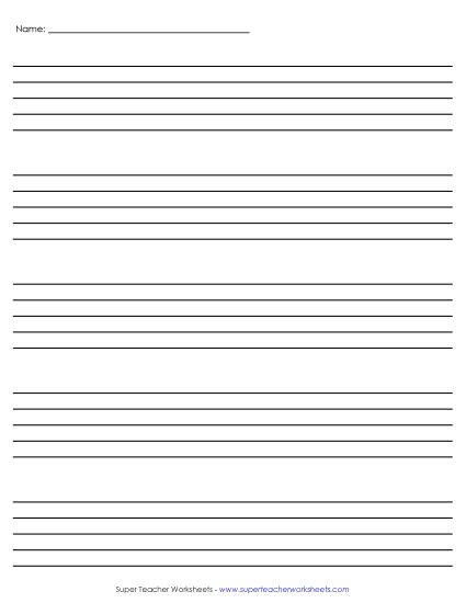 Blank Staff Paper - Staff Paper (No Clef - Wide) (Printable PDF Worksheet)