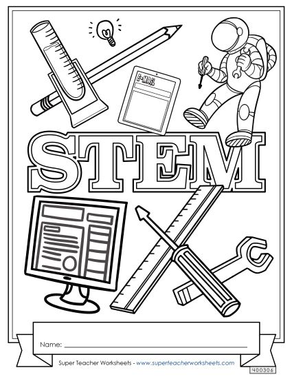 Folder & Binder Covers - STEM (Printable PDF Worksheet)