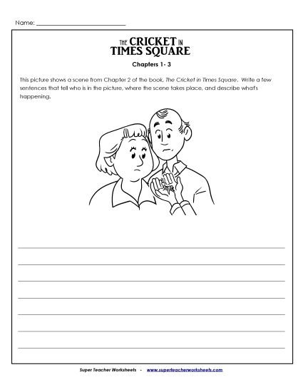 Chapters 1 - 3 - Summarize the Picture: Chapters 1 - 3 (Printable PDF Worksheet)