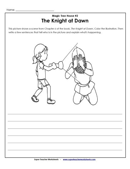 Chapters 4-6 - Summarize the Picture: Flashlight (Printable PDF Worksheet)