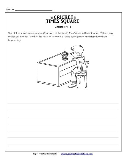 Chapters 4 - 6 - Summarize the Picture:Chapters 4 - 6 (Printable PDF Worksheet)