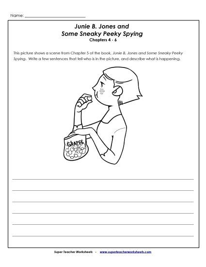 Chapters 4-6 - Summary Pic: Eating Grapes (Printable PDF Worksheet)