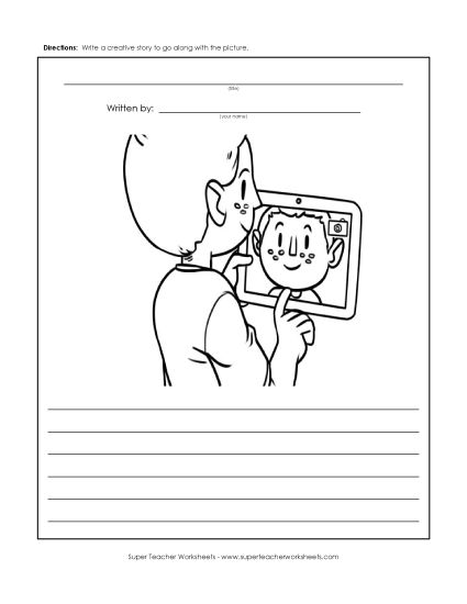Story Pictures - Tablet Kid (Printable PDF Worksheet)