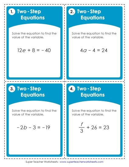 Intermediate Level: Positive & Negative Integers - Task Cards (Intermediate) (Printable PDF Worksheet)