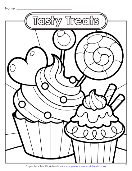 Intermediate Pictures - Tasty Treats (Printable PDF Worksheet)