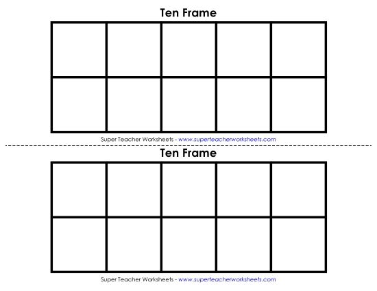 Blank Frames - Ten-Frame (Blank) (Printable PDF Worksheet)