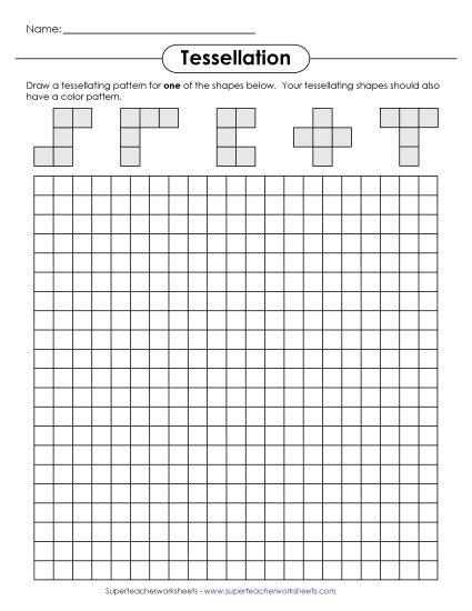 Tessellate: Drawing Patterns (Printable PDF Worksheet)