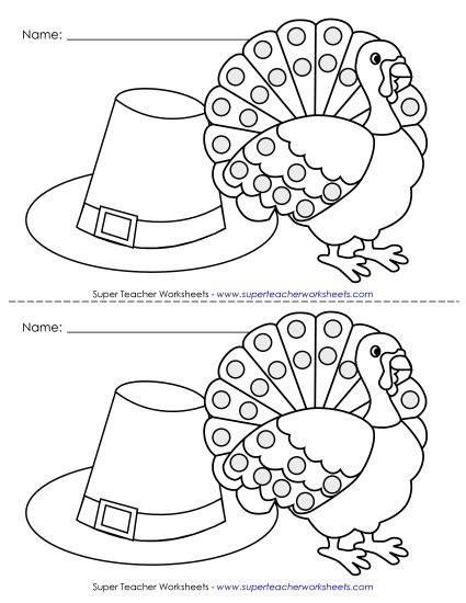 Teaching Tools - Thanksgiving Sticker Chart (Printable PDF Worksheet)