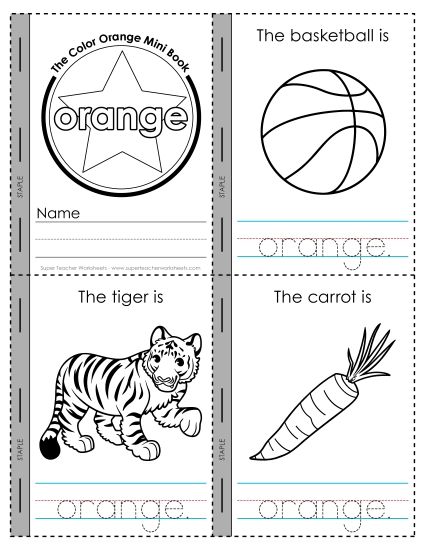Orange - The Color Orange Mini Book (Printable PDF Worksheet)