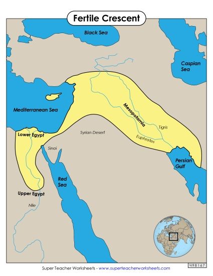 Maps - The Fertile Crescent Passage (Printable PDF Worksheet)