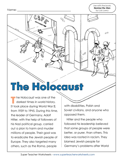 Background Reading Articles - The Holocaust (Article and Questions) (Printable PDF Worksheet)