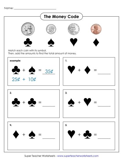 Worksheets - The Money Code (Basic) (Printable PDF Worksheet)