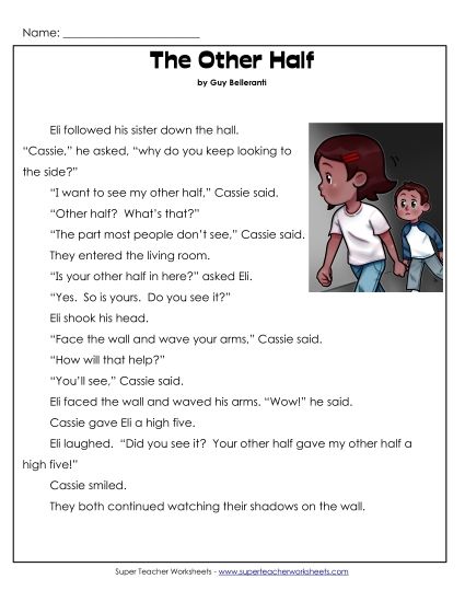 The Other Half  (Printable PDF Worksheet)