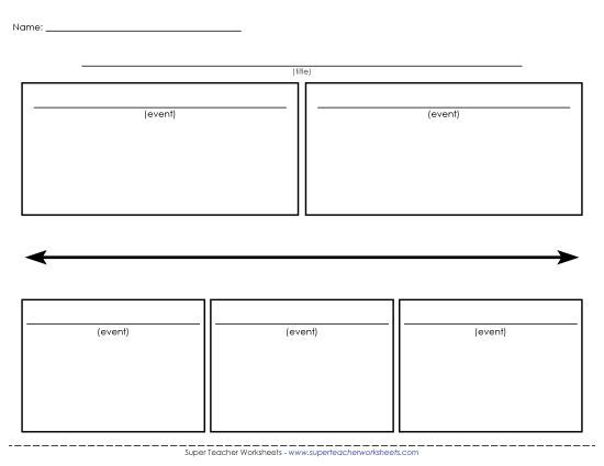 Blank Timelines Graphic Organizers - Timeline Worksheet - 5 (Printable PDF Worksheet)