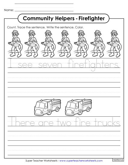 Early Literacy Activities - Trace and Write (Printable PDF Worksheet)
