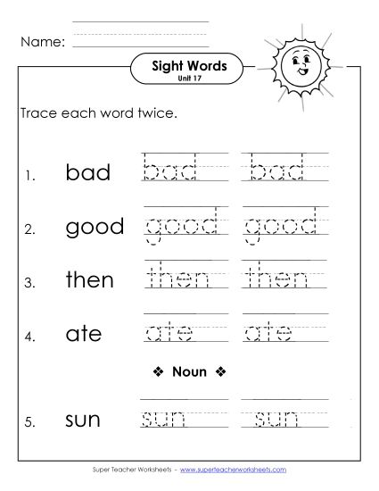 Worksheets - Trace Twice (Unit 17) (Printable PDF Worksheet)