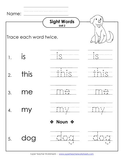 Worksheets - Trace Twice (Unit 2) (Printable PDF Worksheet)