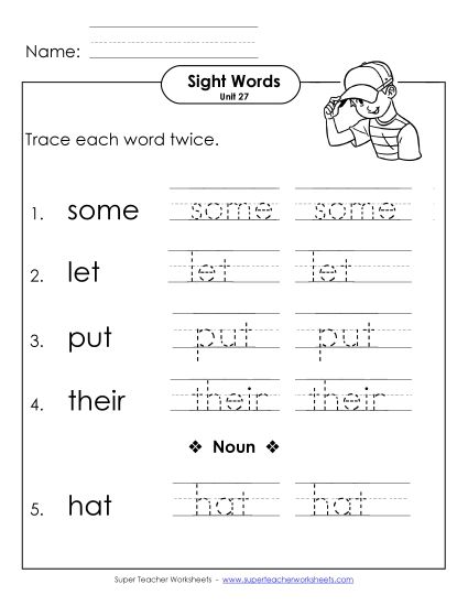 Worksheets - Trace Twice (Unit 27) (Printable PDF Worksheet)