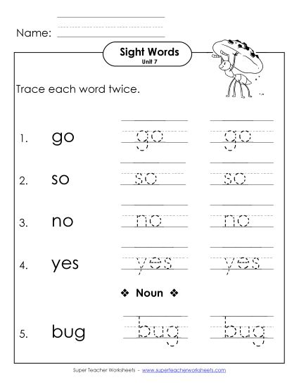 Worksheets - Trace Twice (Unit 7) (Printable PDF Worksheet)