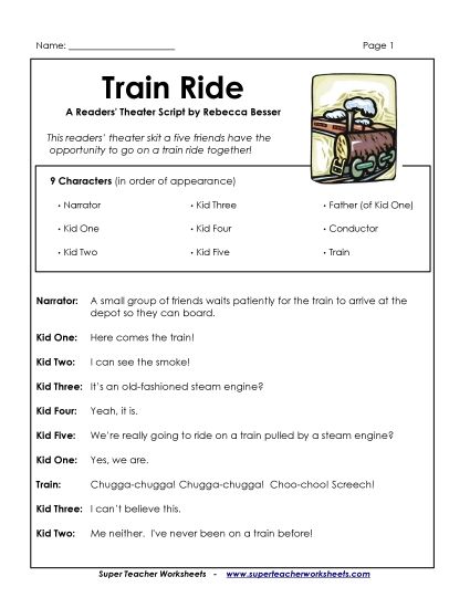 Train Ride (Printable PDF Worksheet)
