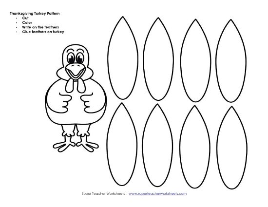 Characters - Turkey Pattern (Printable PDF Worksheet)