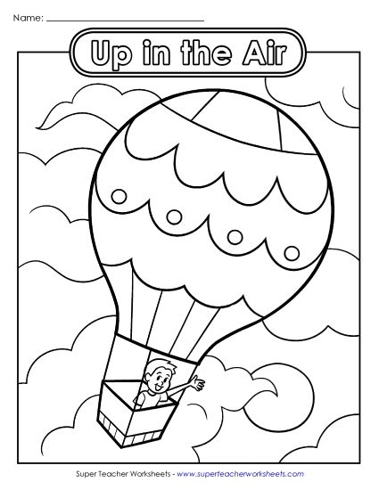 Advanced Pictures (For Older Students) - Up In the Air (Printable PDF Worksheet)