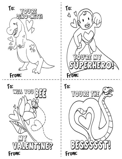 Cards - Valentine Mini-Cards (Printable PDF Worksheet)