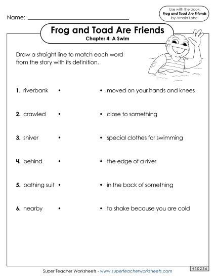 Chapter 4 - Vocabulary for Chapter 4 (Printable PDF Worksheet)