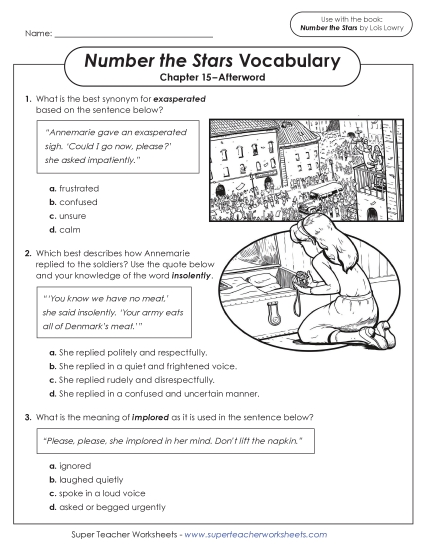 Chapter 15–Afterword - Vocabulary Questions (Chapter 15–Afterword) (Printable PDF Worksheet)
