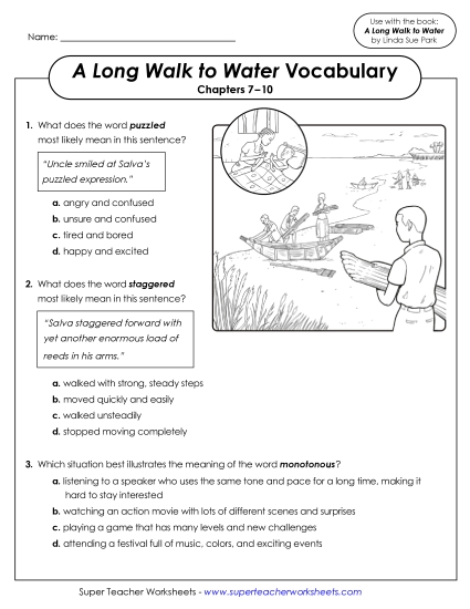 Chapters 7–10 - Vocabulary Questions (Chapters 7–10) (Printable PDF Worksheet)