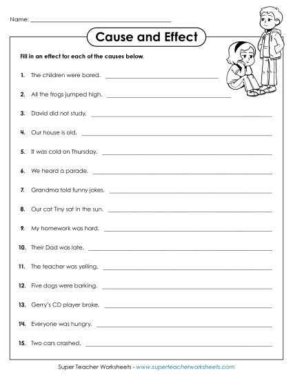 What's the Effect (Printable PDF Worksheet)