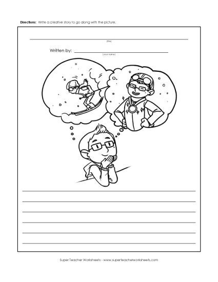 Winter Writing - Winter Daydreamer (Printable PDF Worksheet)