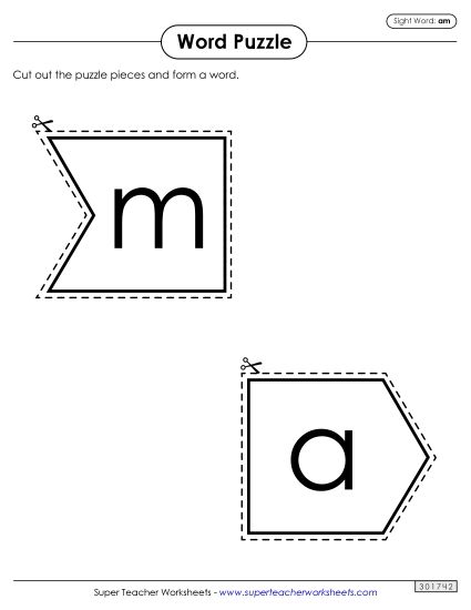 Word Puzzle: Am (Printable PDF Worksheet)