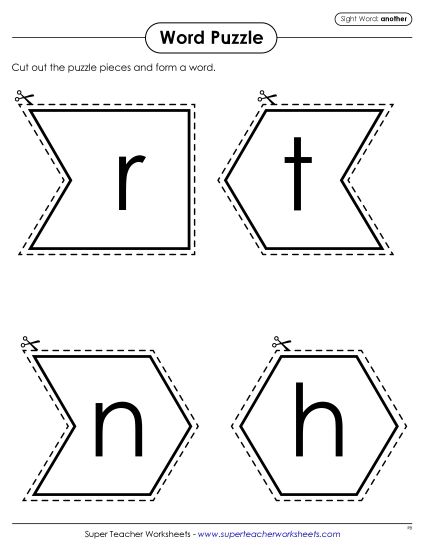 Word Puzzle: Another (Printable PDF Worksheet)