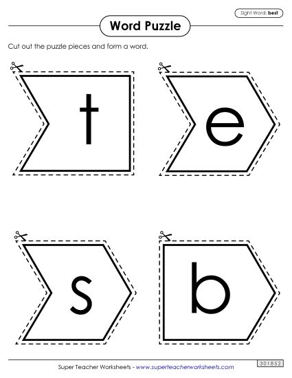Word Puzzle: Best (Printable PDF Worksheet)