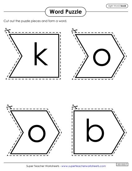 Word Puzzle: Book (Printable PDF Worksheet)