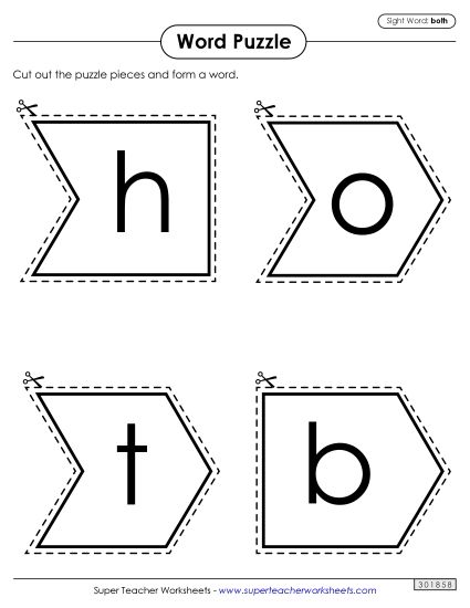 Word Puzzle: Both (Printable PDF Worksheet)