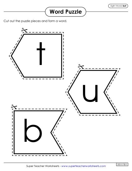 Word Puzzle: But (Printable PDF Worksheet)