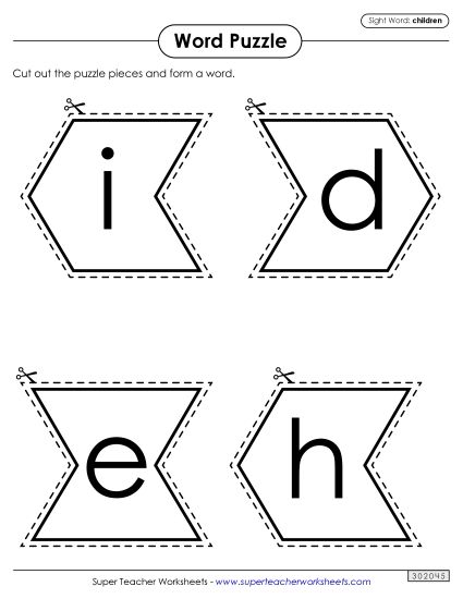 Word Puzzle: Children (Printable PDF Worksheet)