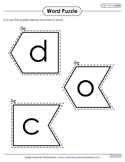 Word Puzzle: Could (Printable PDF Worksheet)