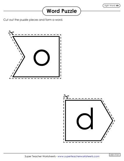 Word Puzzle: Do (Printable PDF Worksheet)